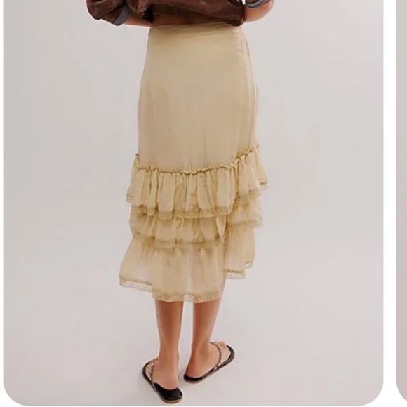 Free People Calliope Ruffle Midi Skirt NWT - Picture 4 of 5